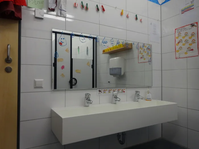 Waschraum in der DRK-Kita Wasserzwerge Lengerich